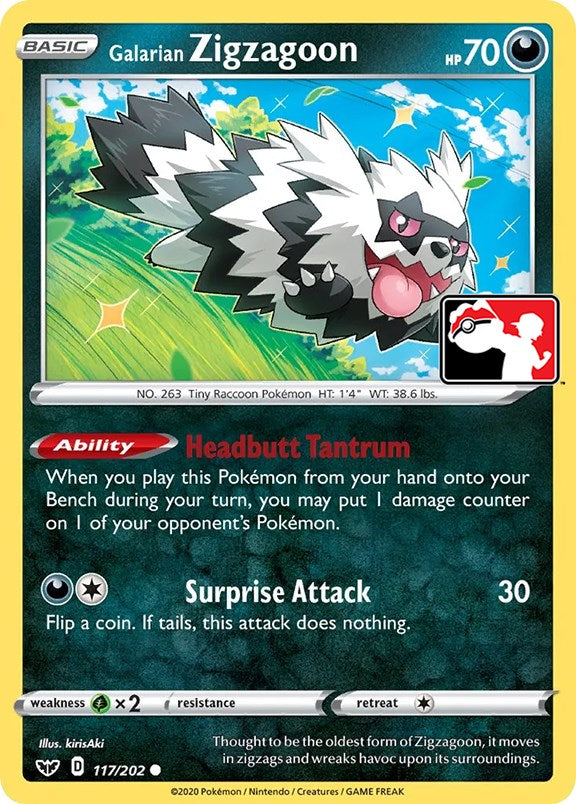 Galarian Zigzagoon (117/202) [Prize Pack Series One] | Black Swamp Games