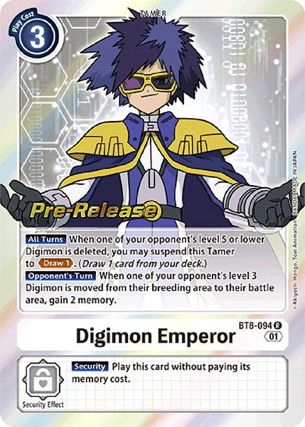 Digimon Emperor [BT8-094] [New Awakening Pre-Release Promos] | Black Swamp Games