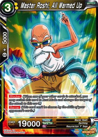 Master Roshi, All Warmed Up (BT5-087) [Miraculous Revival] | Black Swamp Games