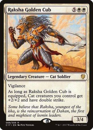 Raksha Golden Cub [Commander 2017] | Black Swamp Games