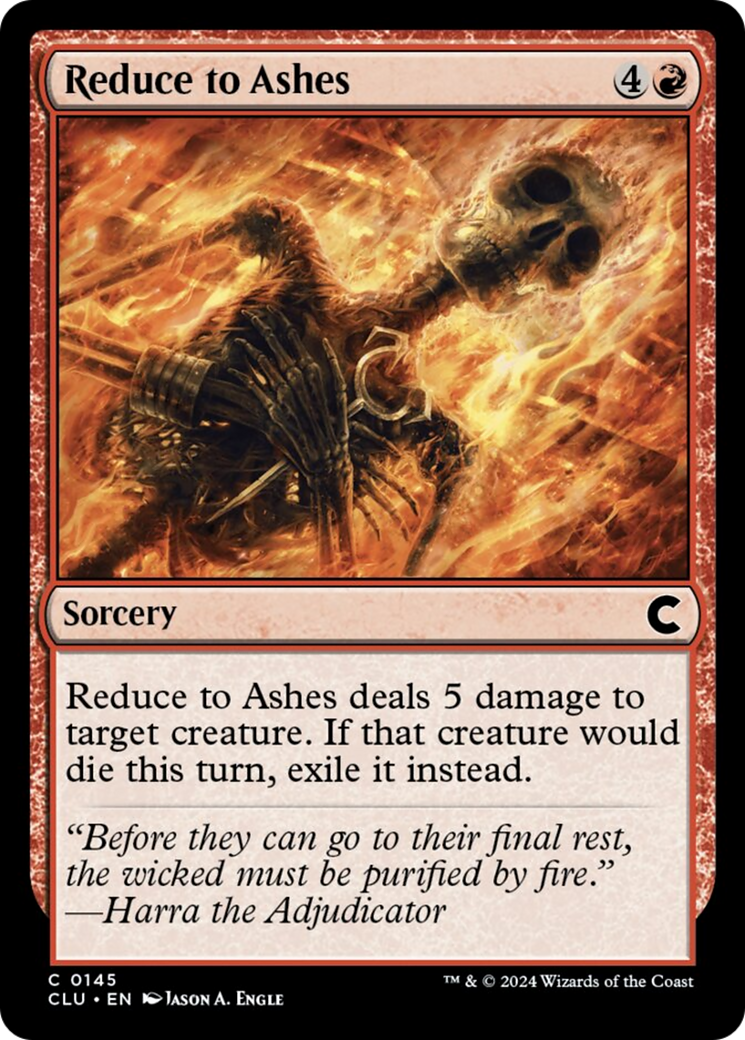 Reduce to Ashes [Ravnica: Clue Edition] | Black Swamp Games