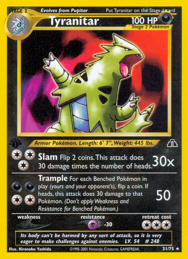 Tyranitar (31/75) [Neo Discovery 1st Edition] | Black Swamp Games