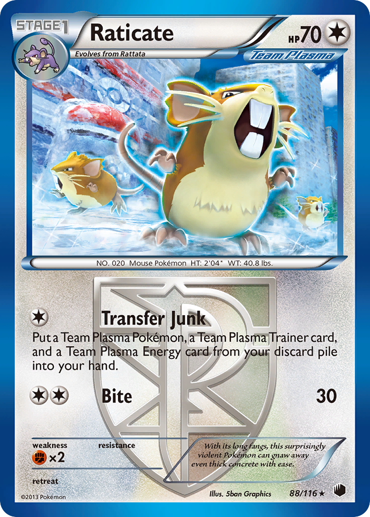 Raticate (88/116) [Black & White: Plasma Freeze] | Black Swamp Games