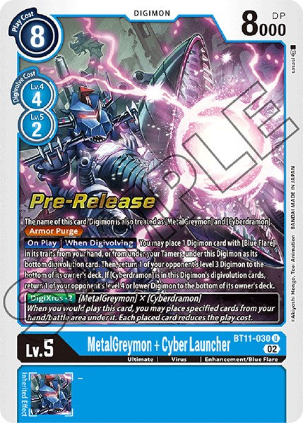 MetalGreymon + Cyber Launcher [BT11-030] [Dimensional Phase Pre-Release Promos] | Black Swamp Games