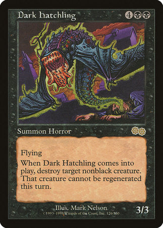Dark Hatchling [Urza's Saga] | Black Swamp Games