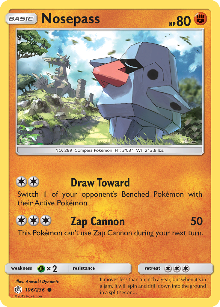 Nosepass (106/236) [Sun & Moon: Cosmic Eclipse] | Black Swamp Games