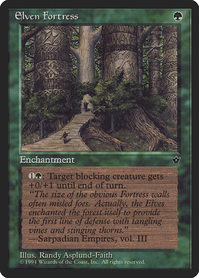 Elven Fortress (Randy Asplund-Faith) [Fallen Empires] | Black Swamp Games