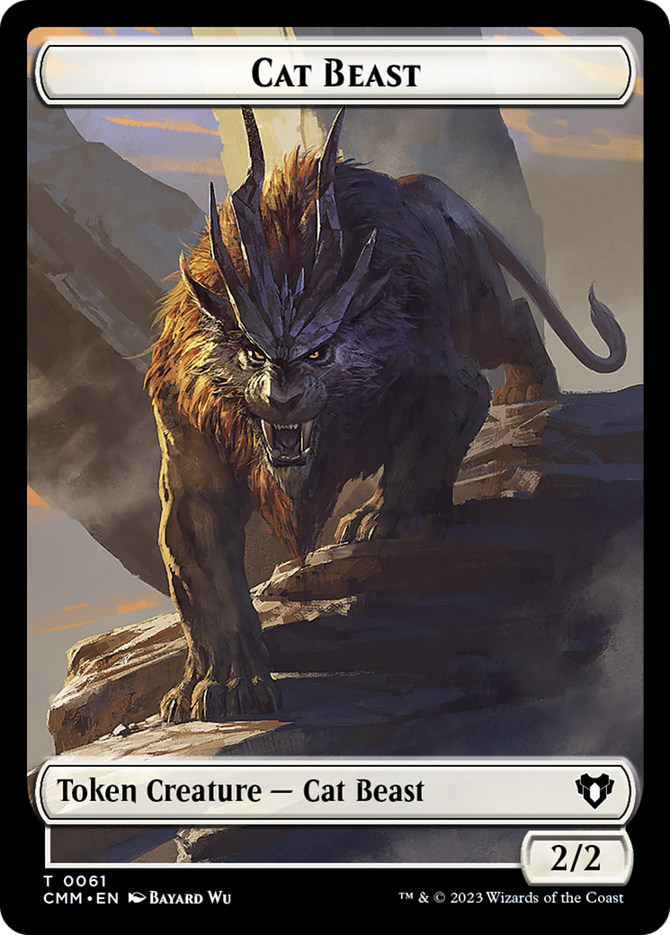 Cleric // Cat Beast Double-Sided Token [Commander Masters Tokens] | Black Swamp Games