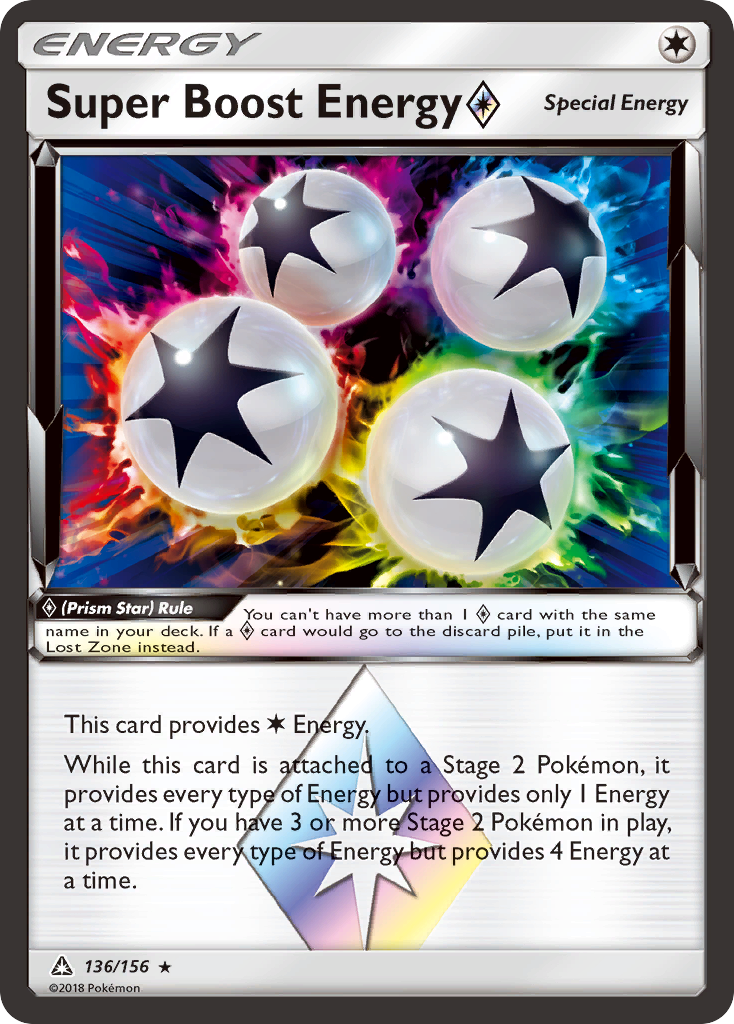 Super Boost Energy (136/156) (Prism Star) [Sun & Moon: Ultra Prism] | Black Swamp Games