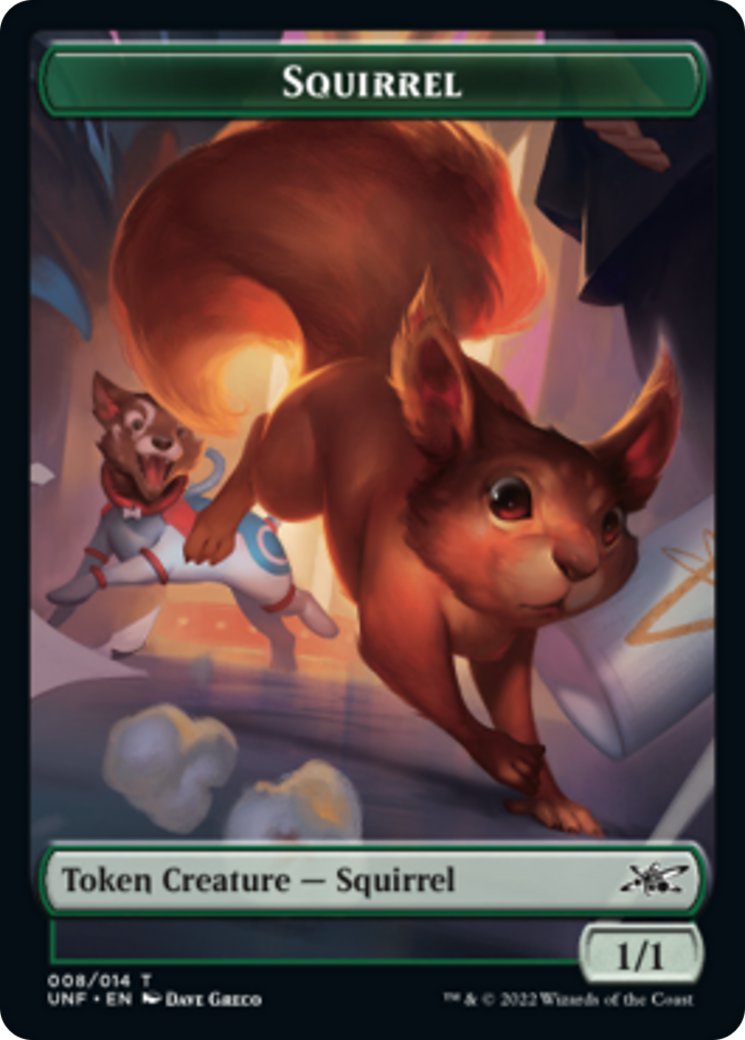 Squirrel // Food (011) Double-sided Token [Unfinity Tokens] | Black Swamp Games