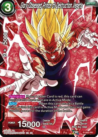 Glory-Obsessed Prince of Destruction Vegeta [P-063] | Black Swamp Games