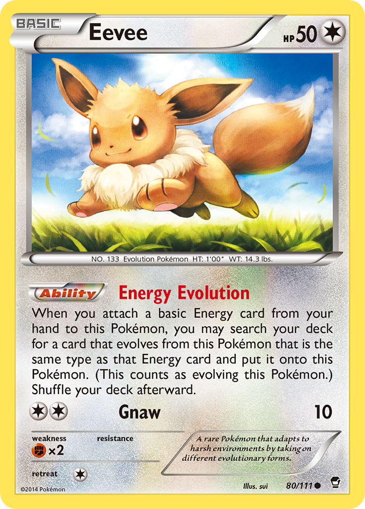 Eevee (80/111) [XY: Furious Fists] | Black Swamp Games