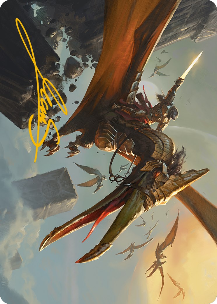 Skyhunter Strike Force Art Card (Gold-Stamped Signature) [Phyrexia: All Will Be One Art Series] | Black Swamp Games