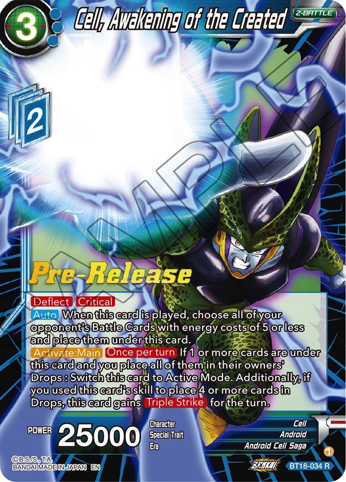 Cell, Awakening of the Created (BT18-034) [Dawn of the Z-Legends Prerelease Promos] | Black Swamp Games