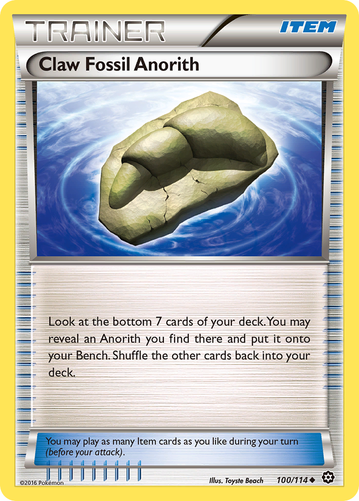 Claw Fossil Anorith (100/114) [XY: Steam Siege] | Black Swamp Games