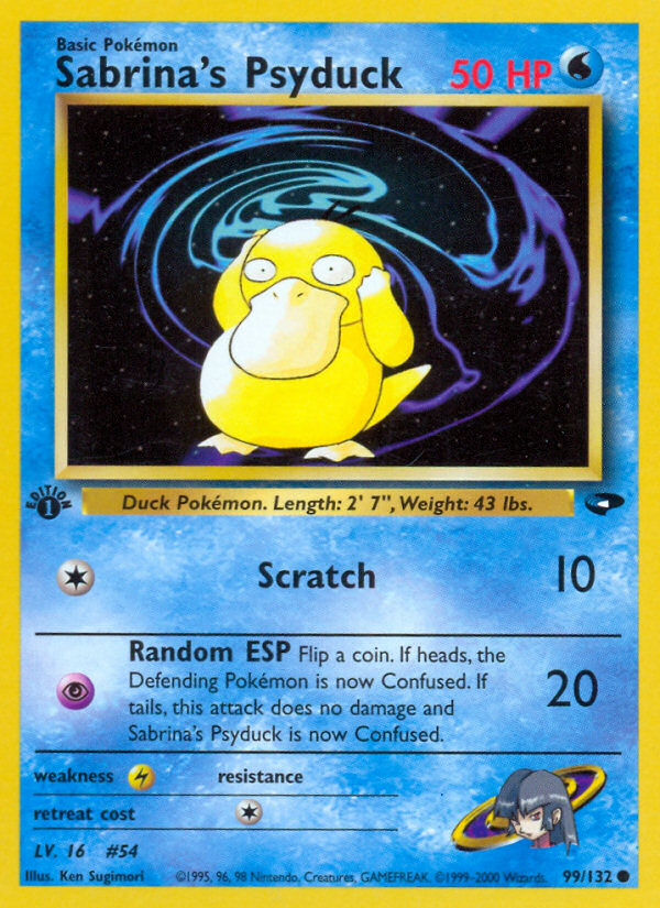 Sabrina's Psyduck (99/132) [Gym Challenge 1st Edition] | Black Swamp Games