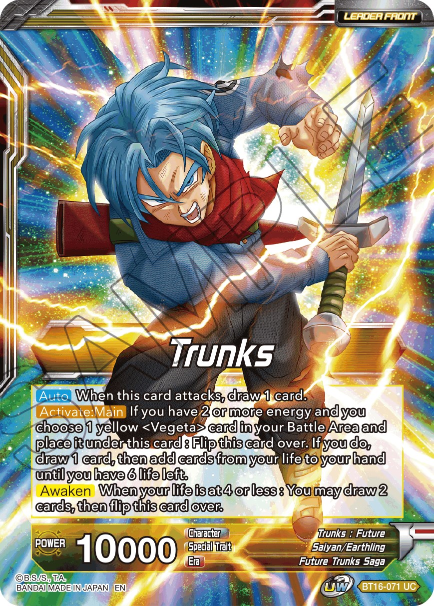 Trunks // SSB Vegeta & SS Trunks, Father-Son Onslaught (BT16-071) [Realm of the Gods Prerelease Promos] | Black Swamp Games