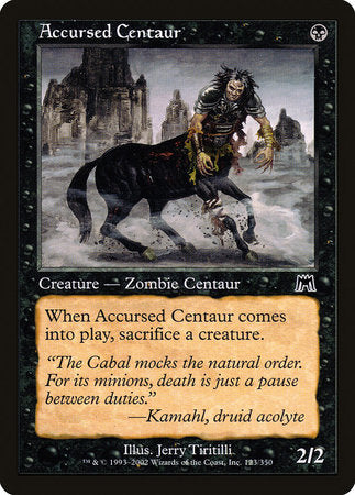 Accursed Centaur [Onslaught] | Black Swamp Games