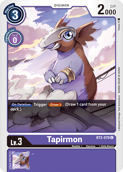 Tapirmon [BT2-070] [Release Special Booster Ver.1.0] | Black Swamp Games