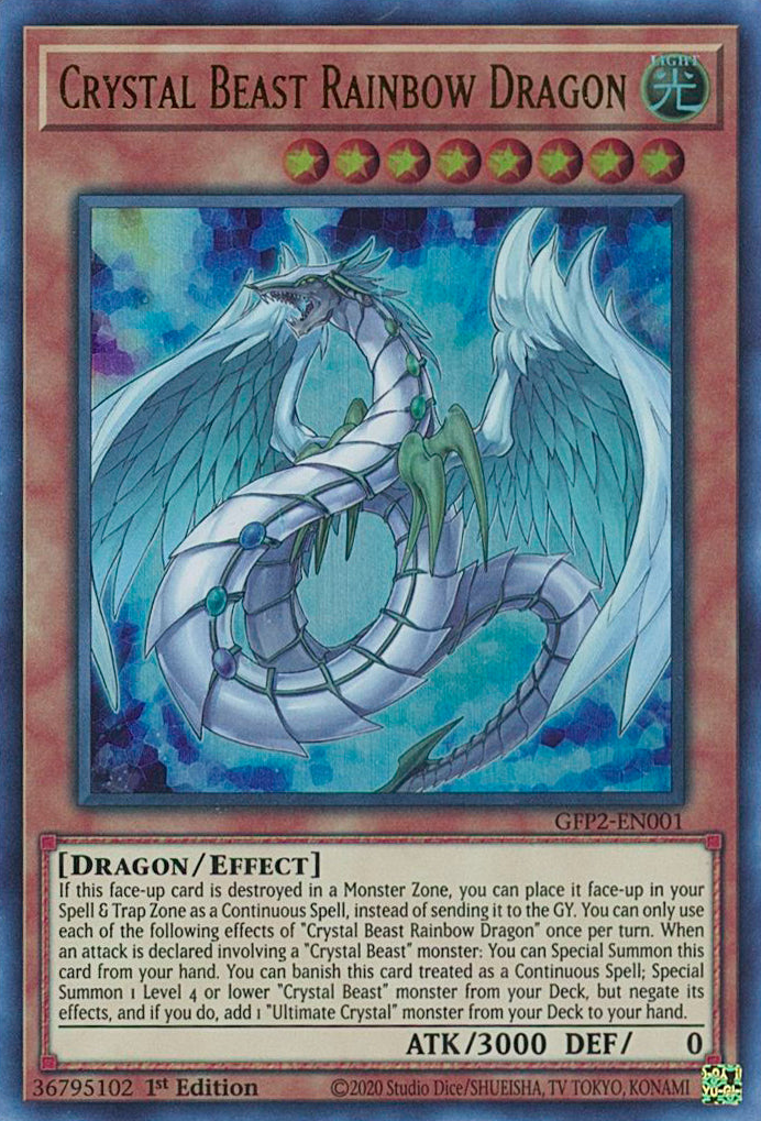 Crystal Beast Rainbow Dragon [GFP2-EN001] Ultra Rare | Black Swamp Games