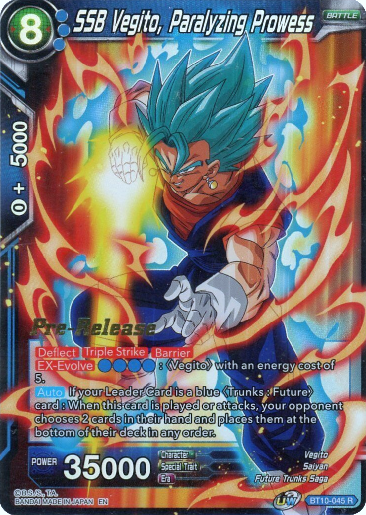 SSB Vegito, Paralyzing Prowess (BT10-045) [Rise of the Unison Warrior Prerelease Promos] | Black Swamp Games