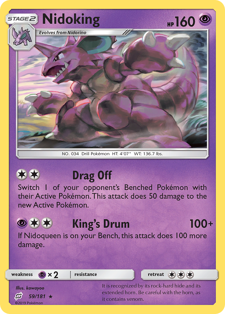 Nidoking (59/181) [Sun & Moon: Team Up] | Black Swamp Games