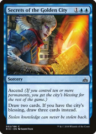 Secrets of the Golden City [Rivals of Ixalan] | Black Swamp Games
