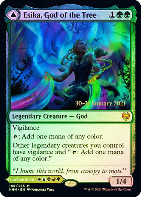 Esika, God of the Tree // The Prismatic Bridge  [Kaldheim Prerelease Promos] | Black Swamp Games