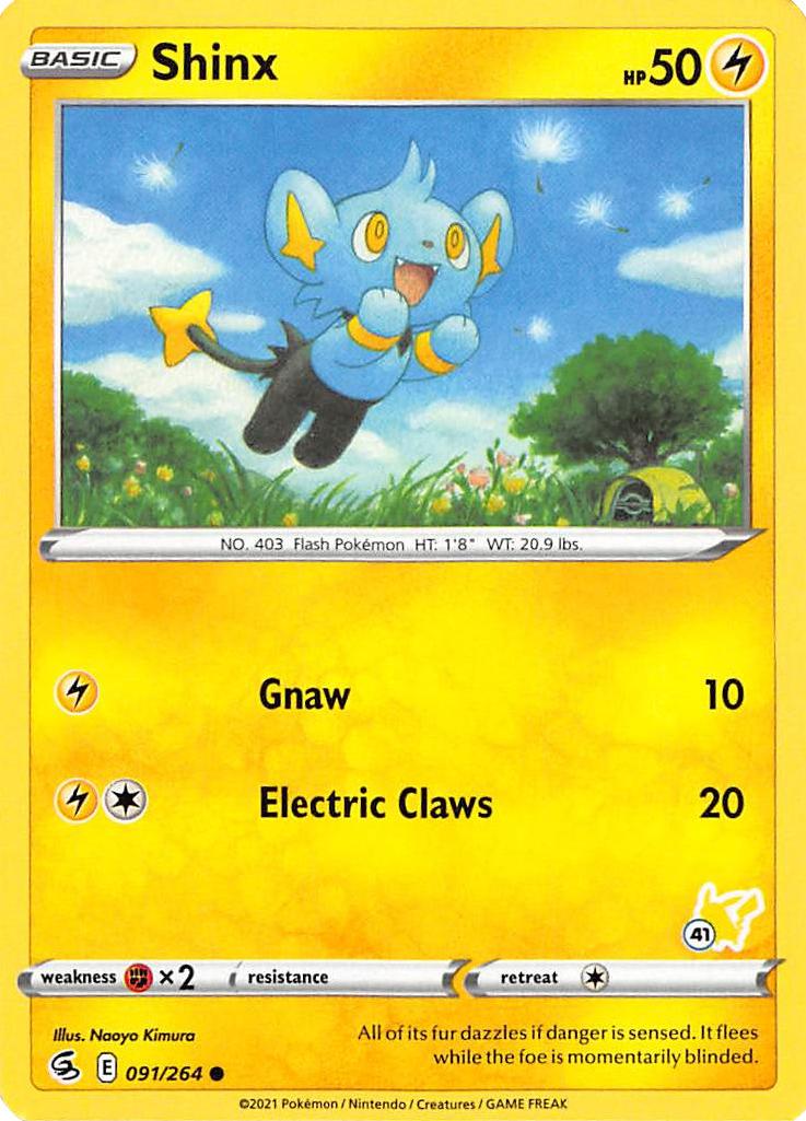 Shinx (091/264) (Pikachu Stamp #41) [Battle Academy 2022] | Black Swamp Games