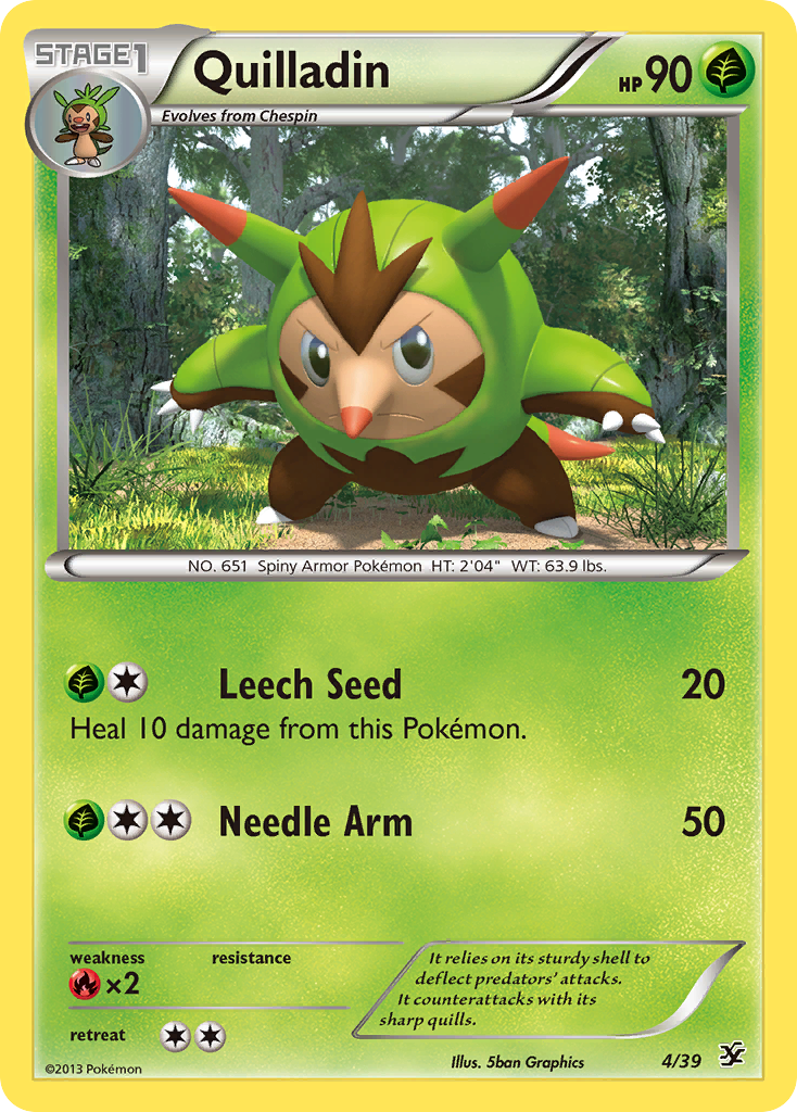 Quilladin (4/39) [XY: Kalos Starter Set] | Black Swamp Games