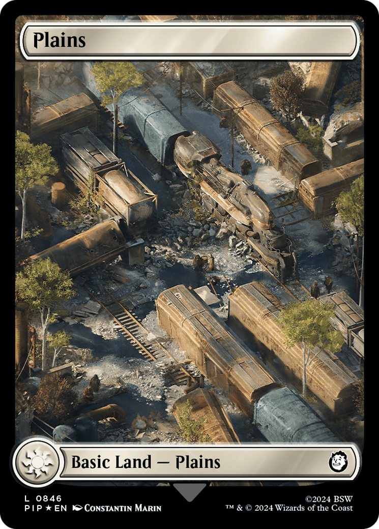 Plains (0846) (Surge Foil) [Fallout] | Black Swamp Games