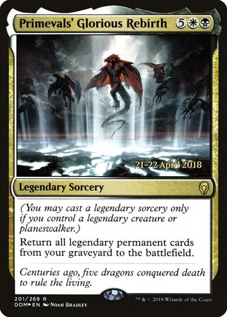 Primevals' Glorious Rebirth [Dominaria Promos] | Black Swamp Games