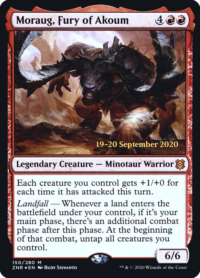 Moraug, Fury of Akoum  [Zendikar Rising Prerelease Promos] | Black Swamp Games