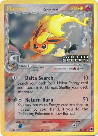 Flareon (5/113) (Delta Species) (Stamped) [EX: Delta Species] | Black Swamp Games