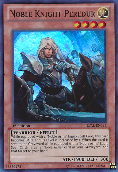 yugioh noble knights cards Knight Peredur [LVAL-EN085] Super Rare – Black Swamp Games may be 1st or Full 1st Edition Sets Expansion Set:Destined Rivals - Single Pack 001975