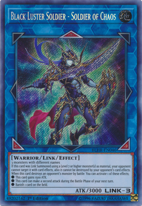 Black Luster Soldier - Soldier of Chaos [BLHR-EN046] Secret Rare | Black Swamp Games