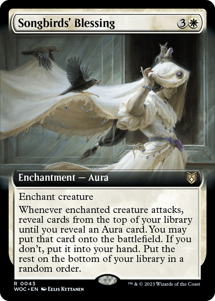 Songbirds' Blessing (Extended Art) [Wilds of Eldraine Commander] | Black Swamp Games