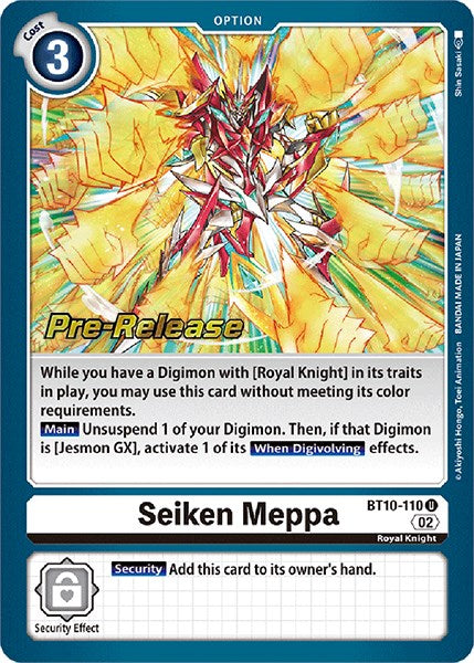 Seiken Meppa [BT10-110] [Xros Encounter Pre-Release Cards] | Black Swamp Games