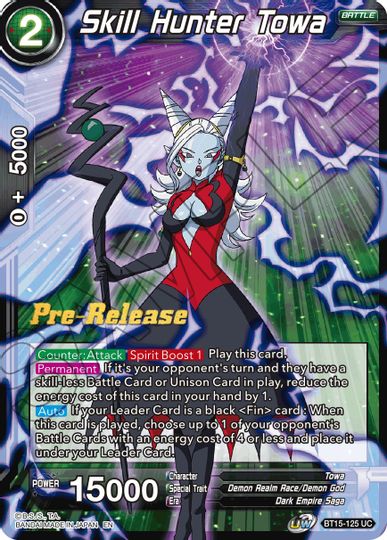 Skill Hunter Towa (BT15-125) [Saiyan Showdown Prerelease Promos] | Black Swamp Games