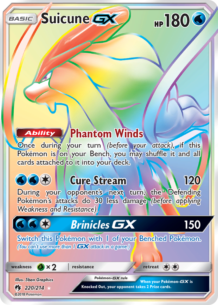 Suicune GX (220/214) [Sun & Moon: Lost Thunder] | Black Swamp Games