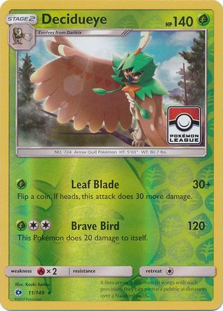 Decidueye (11/149) (League Promo) [Sun & Moon: Base Set] | Black Swamp Games