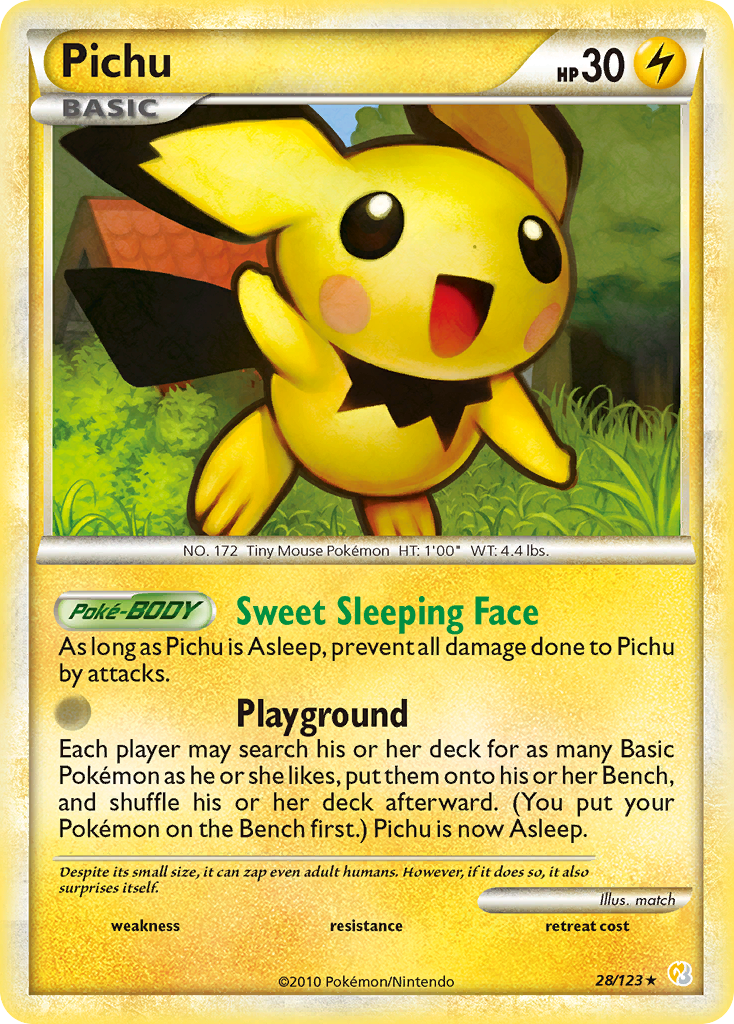 Pichu (28/123) [HeartGold & SoulSilver: Base Set] | Black Swamp Games