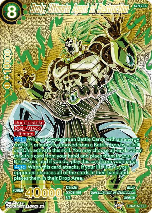 Broly, Ultimate Agent of Destruction (Premium Edition) (BT6-125) [5th Anniversary Set] | Black Swamp Games