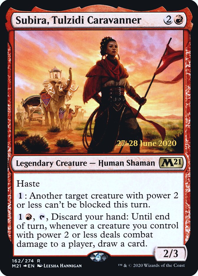 Subira, Tulzidi Caravanner  [Core Set 2021 Prerelease Promos] | Black Swamp Games