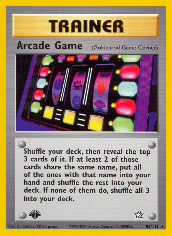 Arcade Game (83/111) [Neo Genesis 1st Edition] | Black Swamp Games