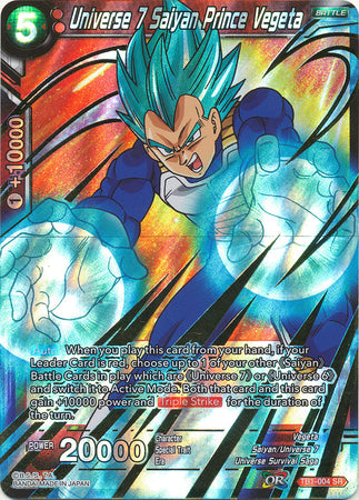 Universe 7 Saiyan Prince Vegeta [TB1-004] | Black Swamp Games