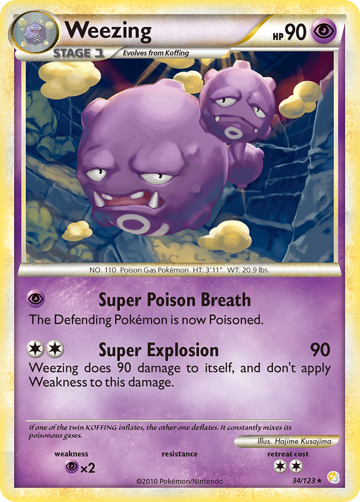 Weezing (34/123) [HeartGold & SoulSilver: Base Set] | Black Swamp Games