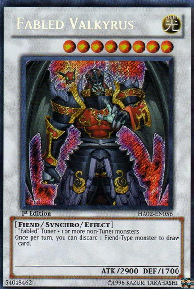 Fabled Valkyrus [HA02-EN056] Secret Rare | Black Swamp Games