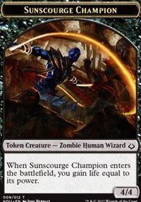 Sunscourge Champion // Cat Double-sided Token [Hour of Devastation Tokens] | Black Swamp Games