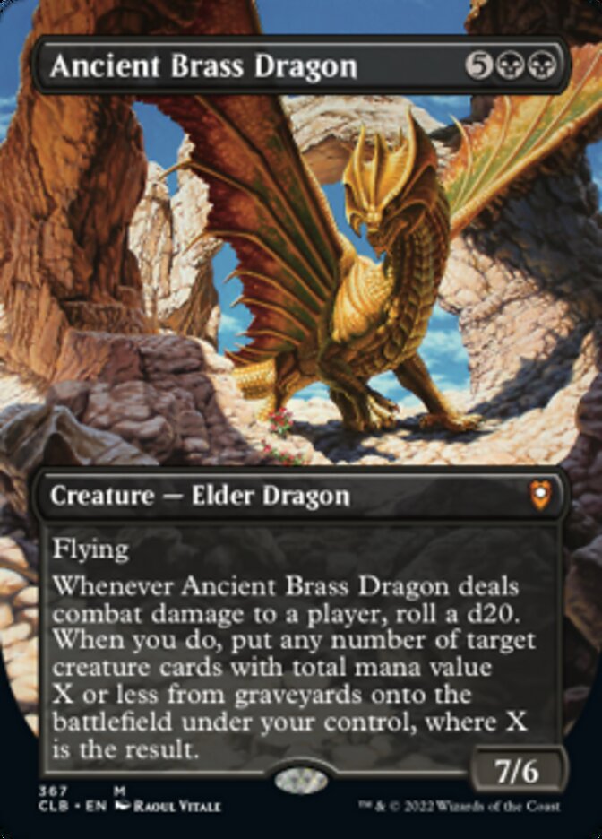 Ancient Brass Dragon (Borderless Alternate Art) [Commander Legends: Battle for Baldur's Gate] | Black Swamp Games